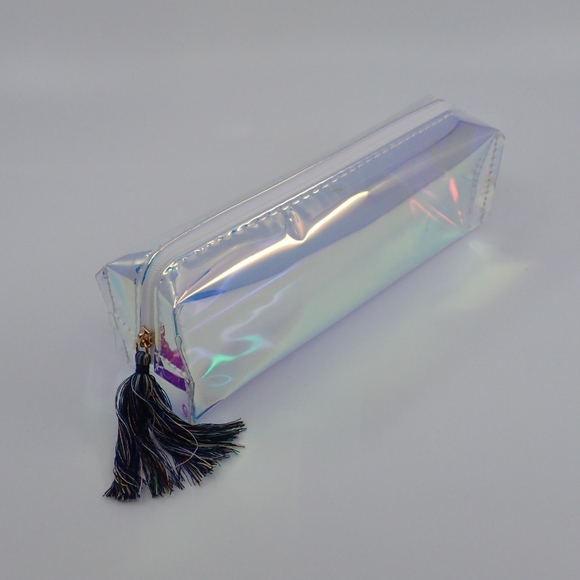 โSOLDโ Clear Iridescent Zippered Pencil Case - New - Picture 3 of 3